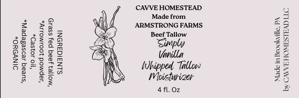 Simply Vanilla Whipped Tallow Moisturizer
