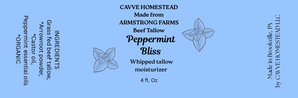 Peppermint Bliss Whipped Tallow Moisturizer